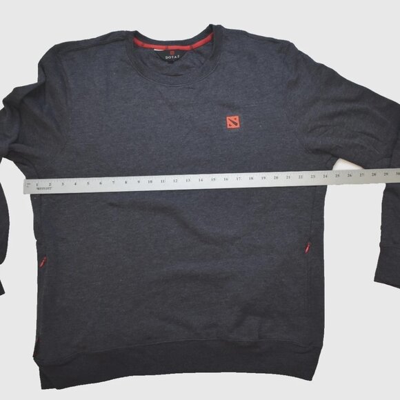 WeLoveFine Dota 2 Mens Charcoal Heather Sweater With Zip Pockets New 2XL - Picture 10 of 12